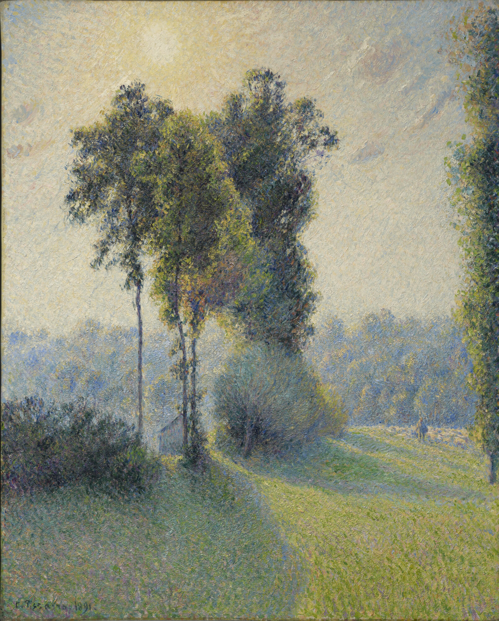 Camille Pissarro, Landscape at Saint-Charles, Near Gisors, Sunset