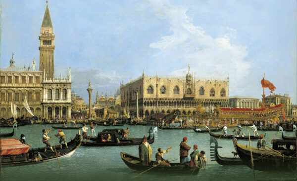 Canaletto, The Return of the Bucintoro at the Mole on Ascension Day (1734) 76,8x125,5 R