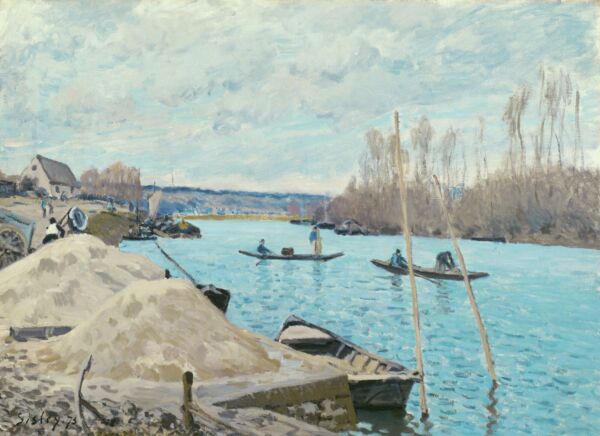 Alfred Sisley, The Seine at Port Marly, Piles of Sand (1933)