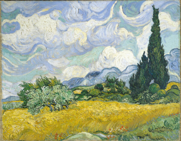 van Gogh, Wheat Field with Cypresses