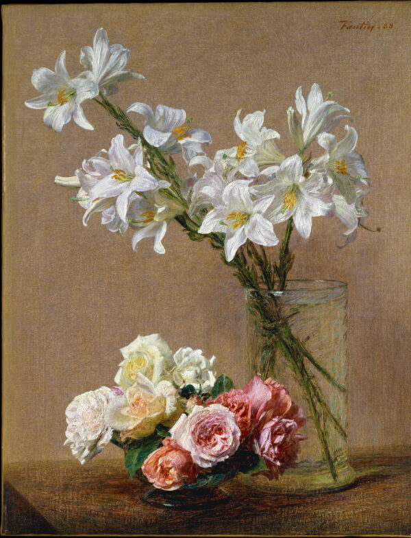 Henri Fantin-Latour, Roses and Lilies